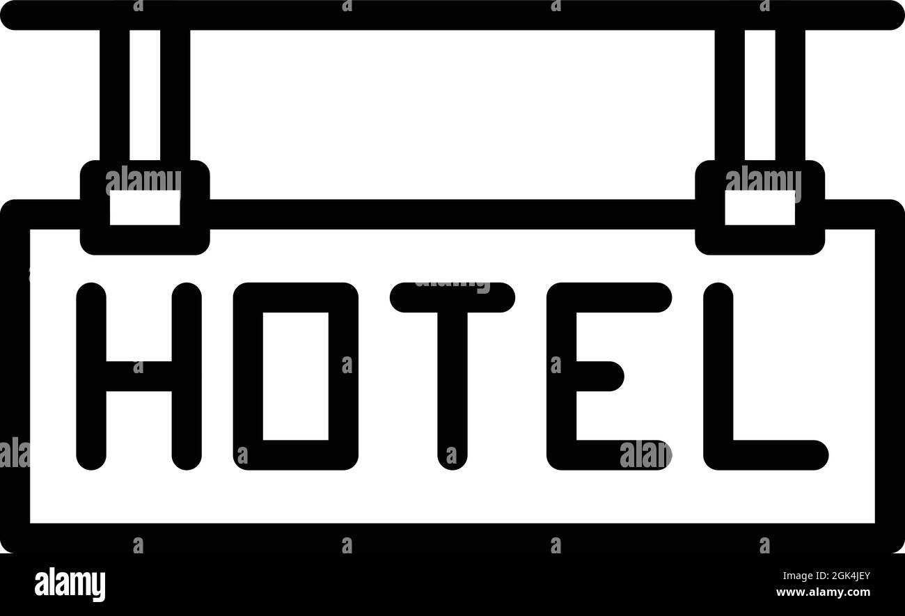 Tourist hotel icon outline vector. Travel tourism. Holiday book Stock Vector