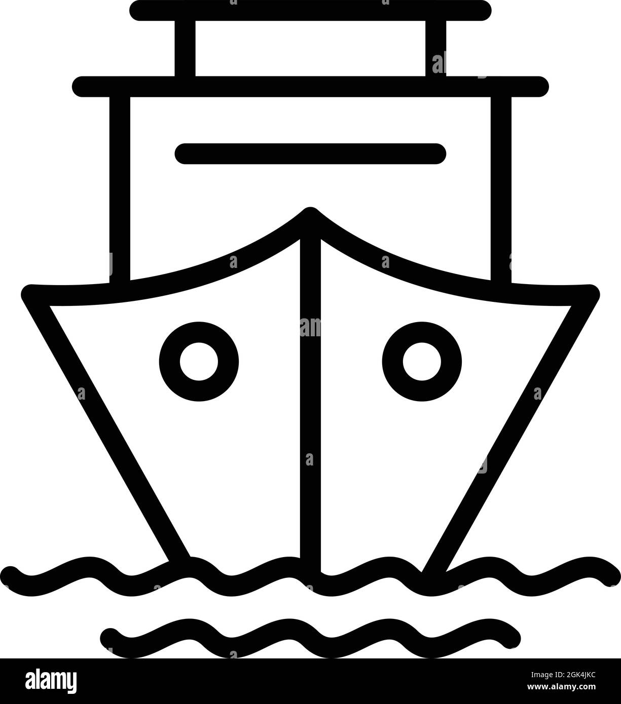 Cruise boat icon outline vector. Sea ship. Travel sail Stock Vector ...