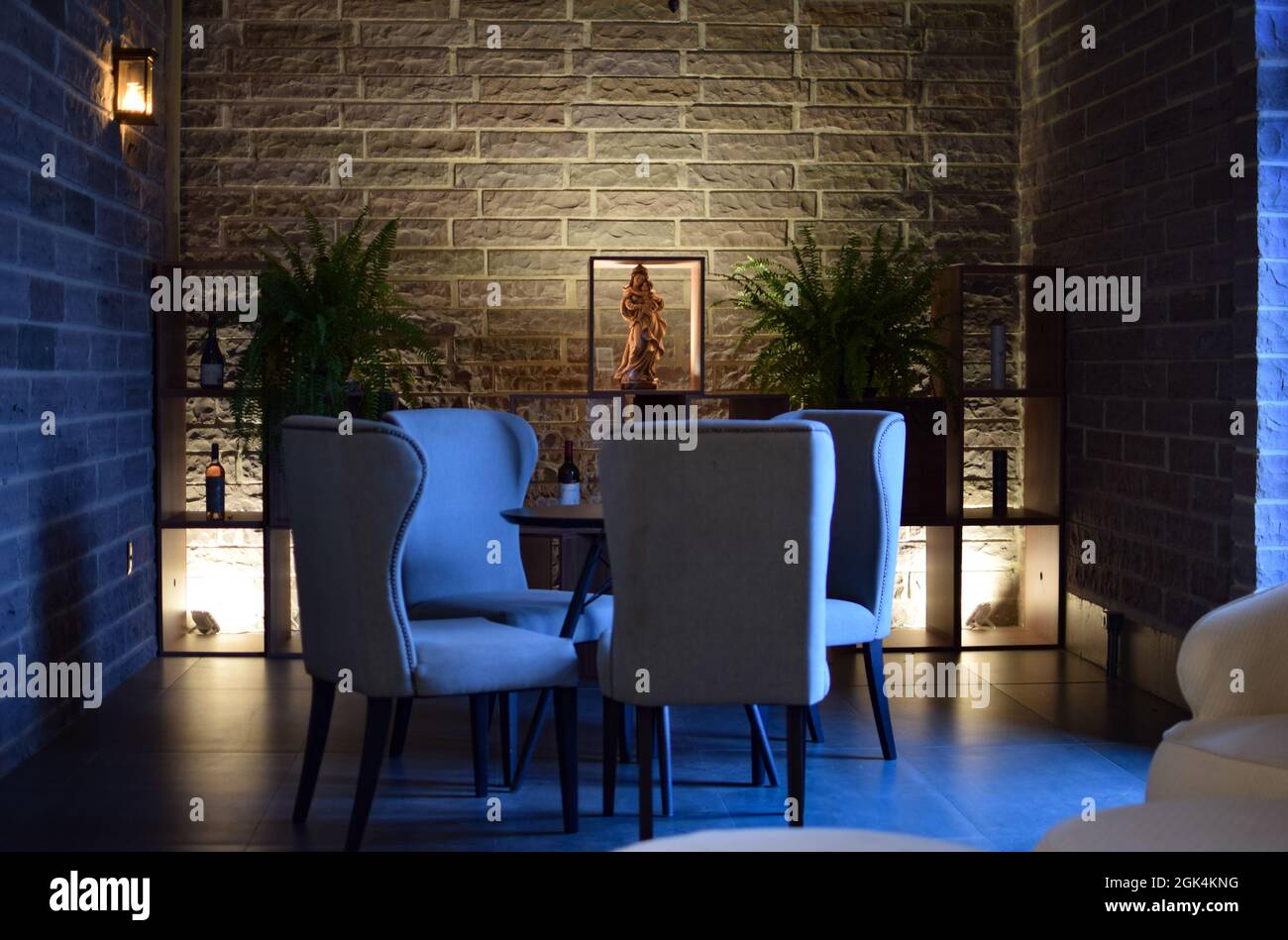 Modern furniture in an old house Stock Photo - Alamy