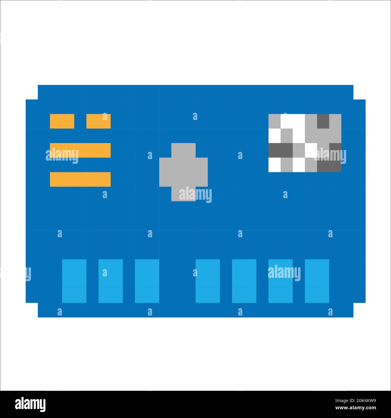 credit card Pixel Art isolated on white Background. bit icon. Pixel design  illustration. Pixel art Stock Photo - Alamy