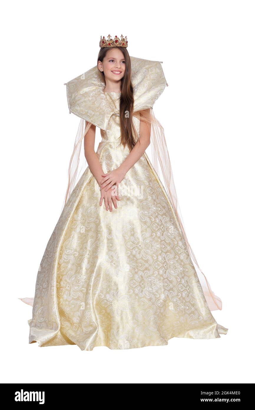 Happy little girl in carnival costume posing Stock Photo - Alamy