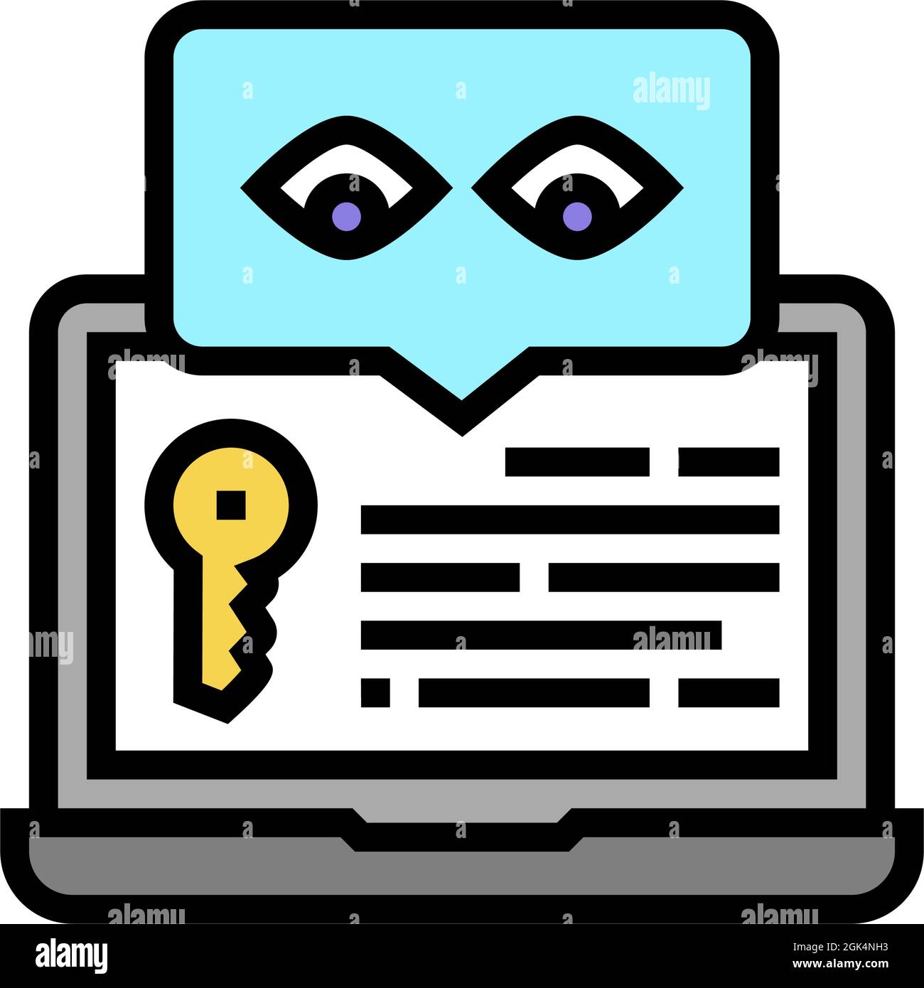 key security system color icon vector illustration Stock Vector Image ...