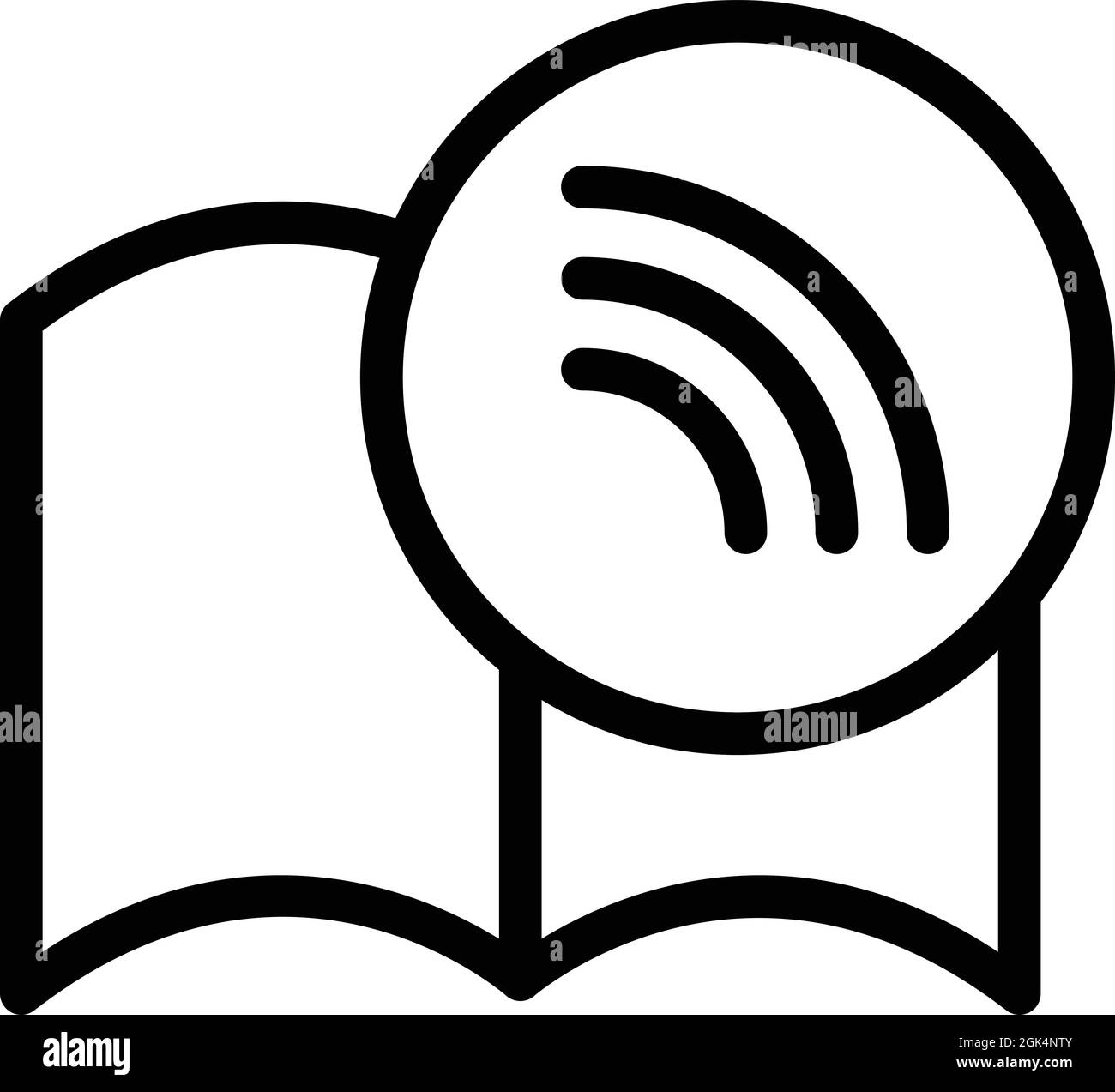 Digital book icon outline vector. Online library. Internet school Stock Vector