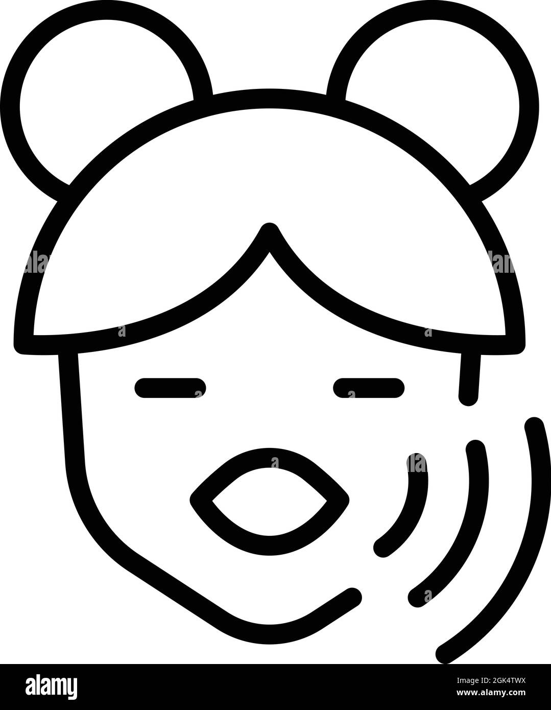 Kid articulation icon outline vector. Speech development. Preschool ...