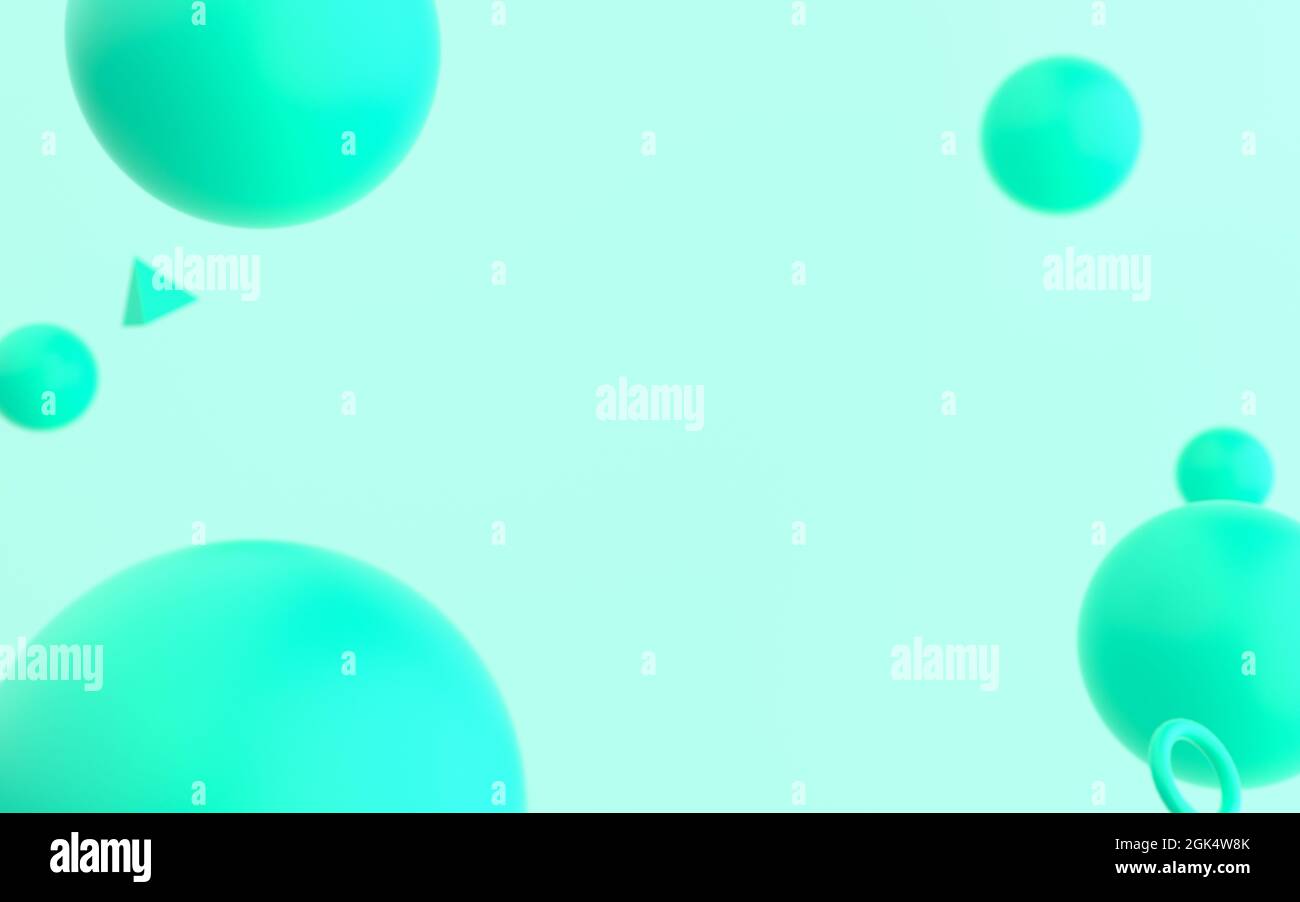 Blue 3D illustration spheres background Stock Photo - Alamy