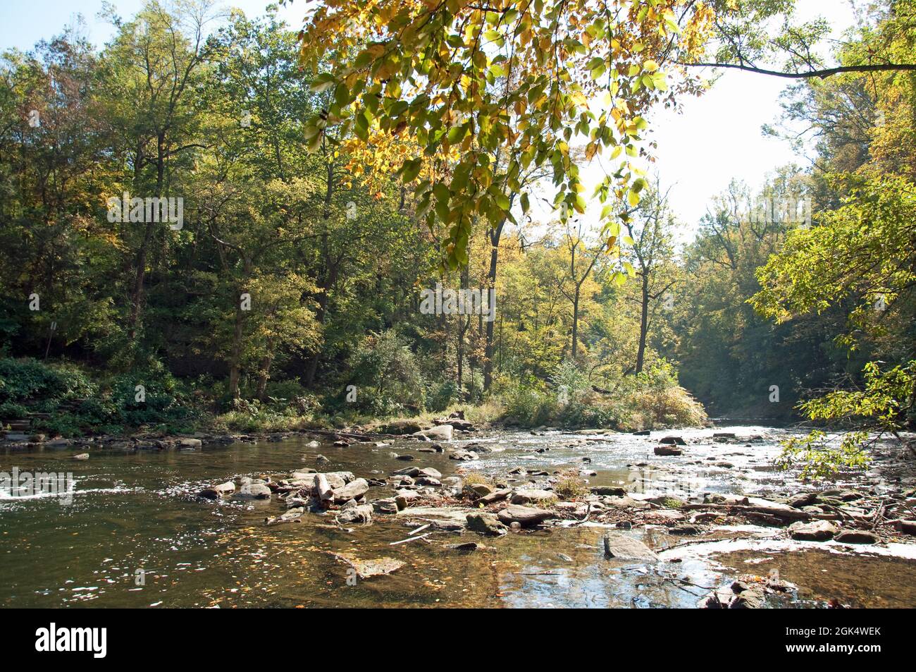 Wissahickon Creek, Valley Green, Philadelphia, Pennsylvania, USA Stock