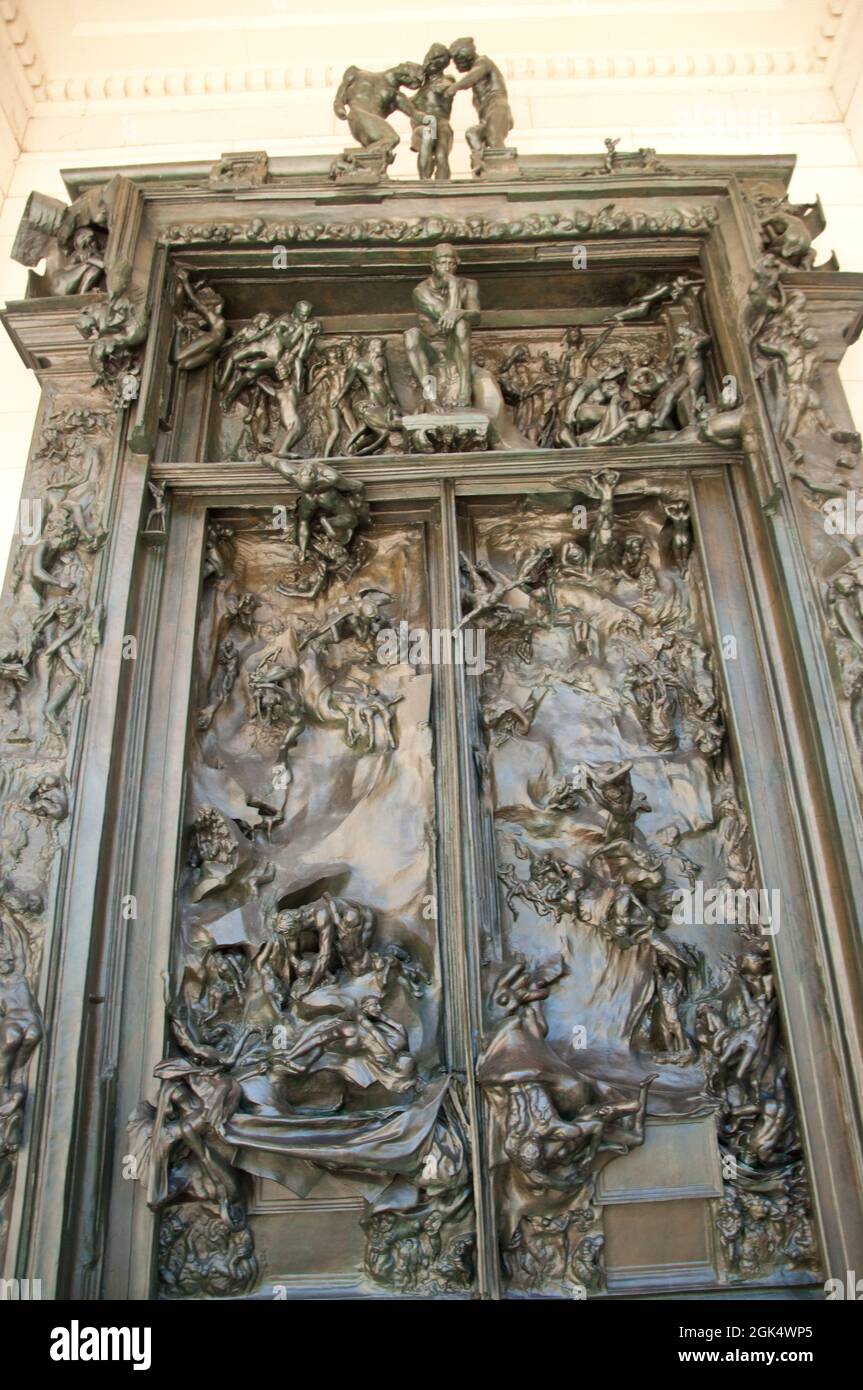 'The Gates of Hell' by Rodin, Rodin Museum, Philadelphia, Pennsylvania, USA Stock Photo