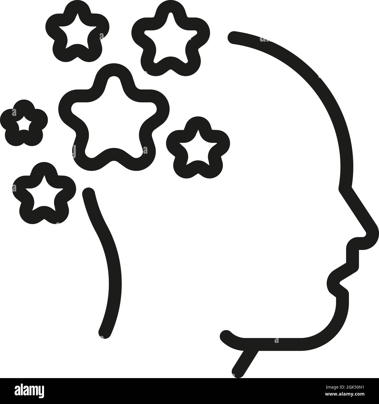 Memory icon vector from human mind collection. Thin line memory