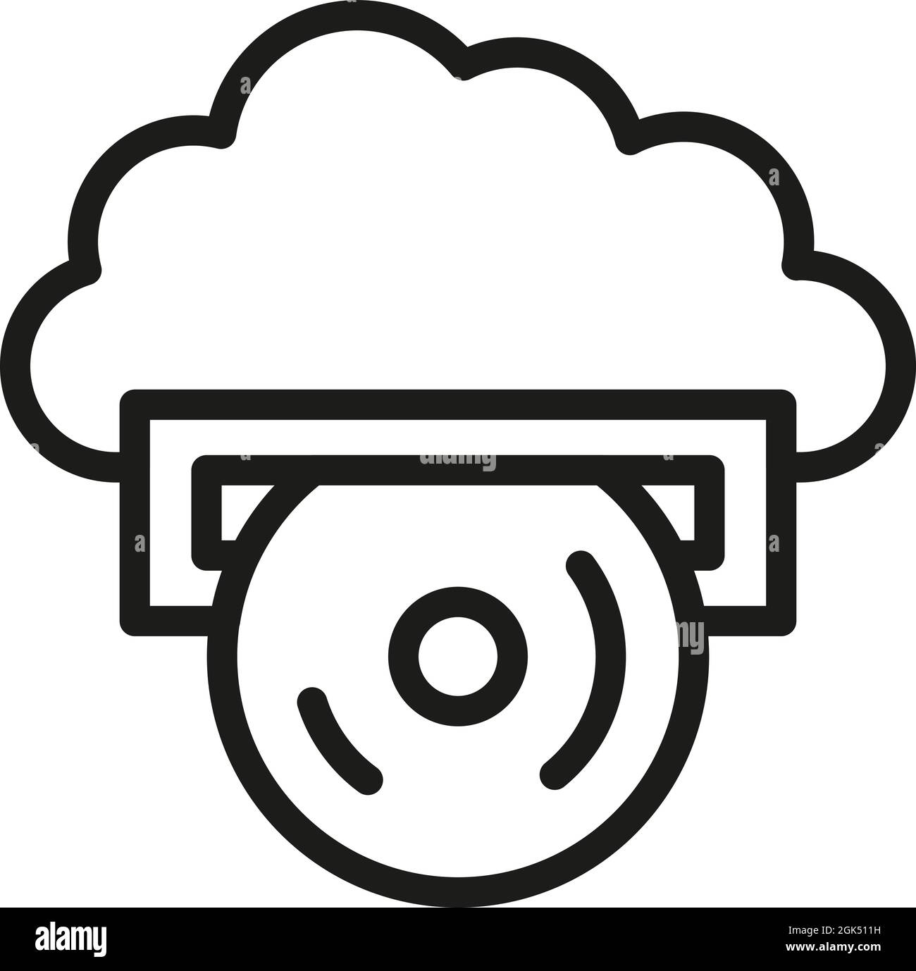 Memory disc icon outline vector. Computer disk. Hardware storage Stock Vector