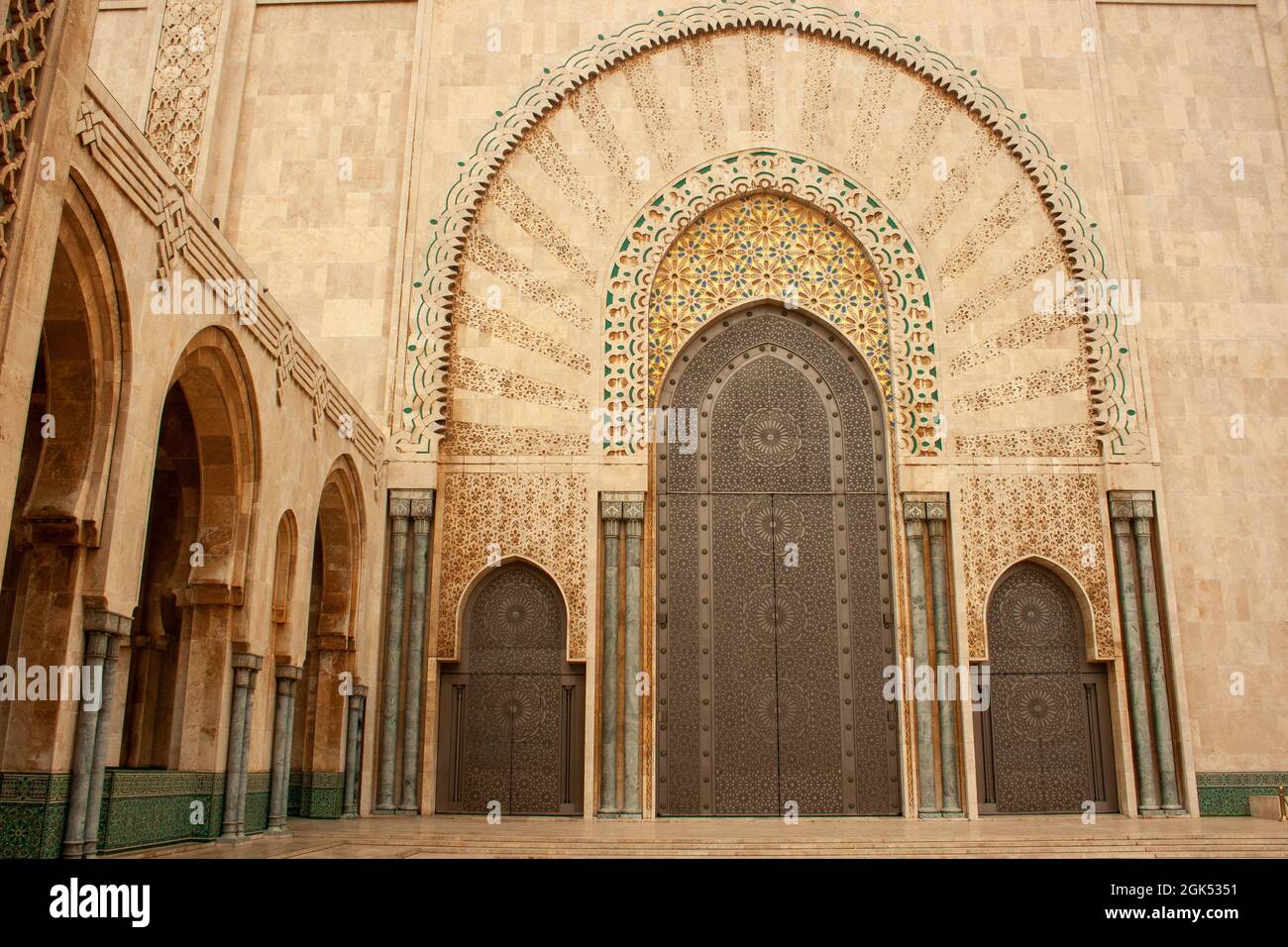 Casablanca, Morocco at Hassan II Mosque. Stock Photo