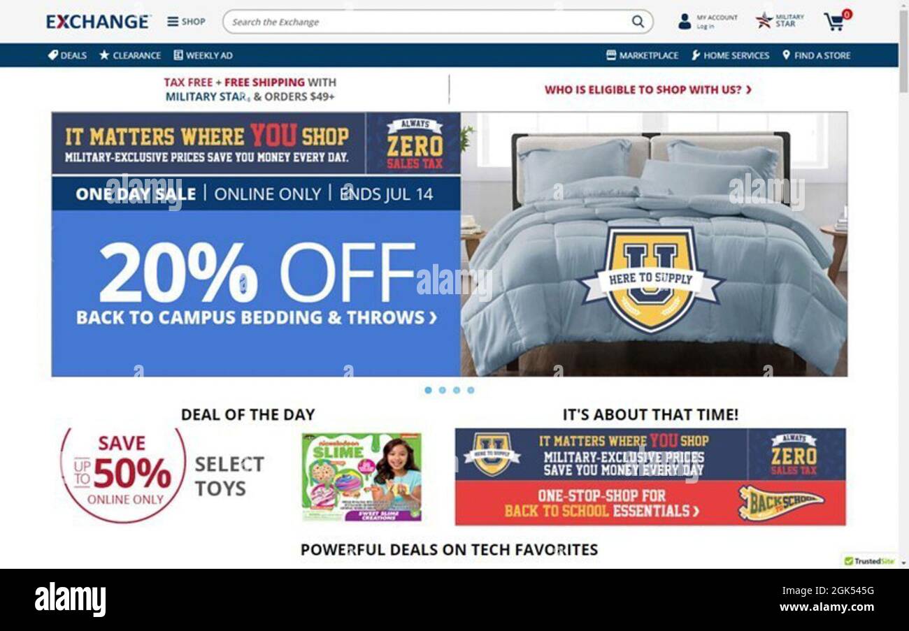 The Army & Air Force Exchange Service’s website has come along way