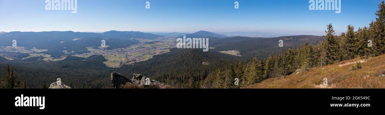 Aussicht ins Lamer Tal, View of the Lamer valley Stock Photo