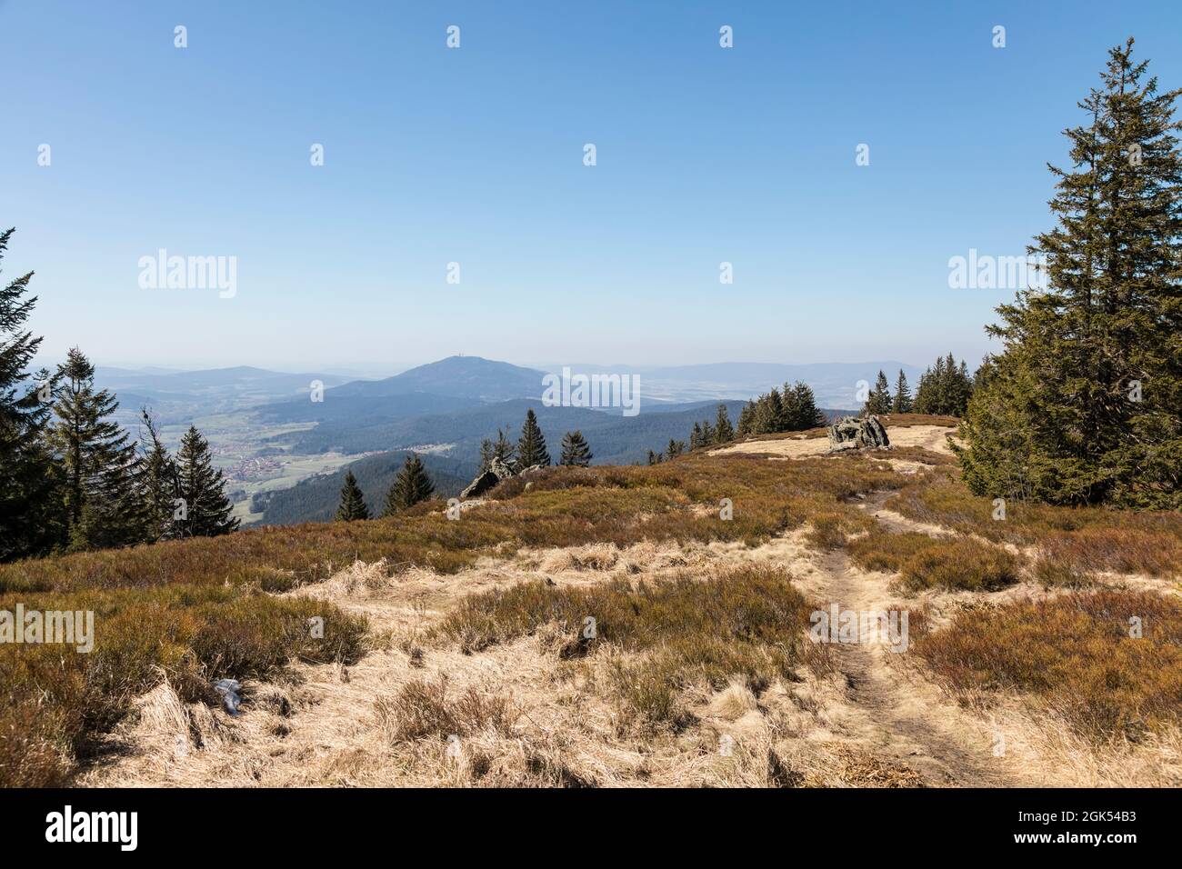 Aussicht ins Lamer Tal, View of the Lamer valley Stock Photo