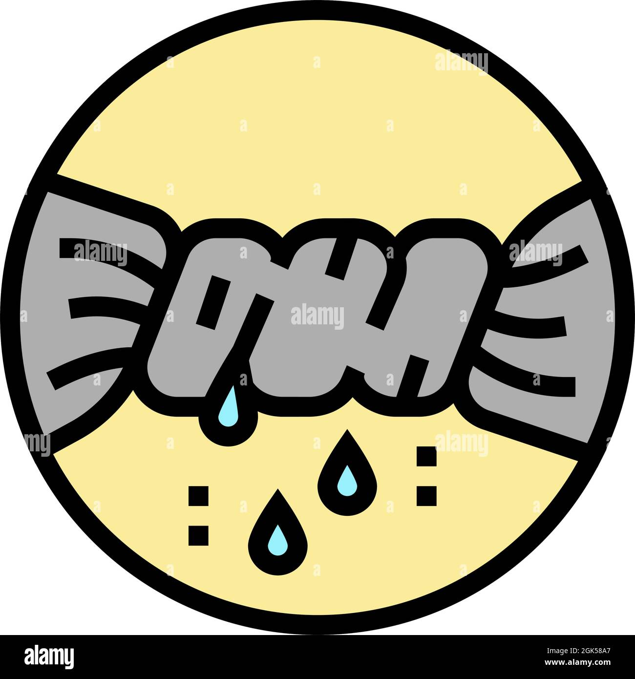 squeezing wet clothes color icon vector illustration Stock Vector Image