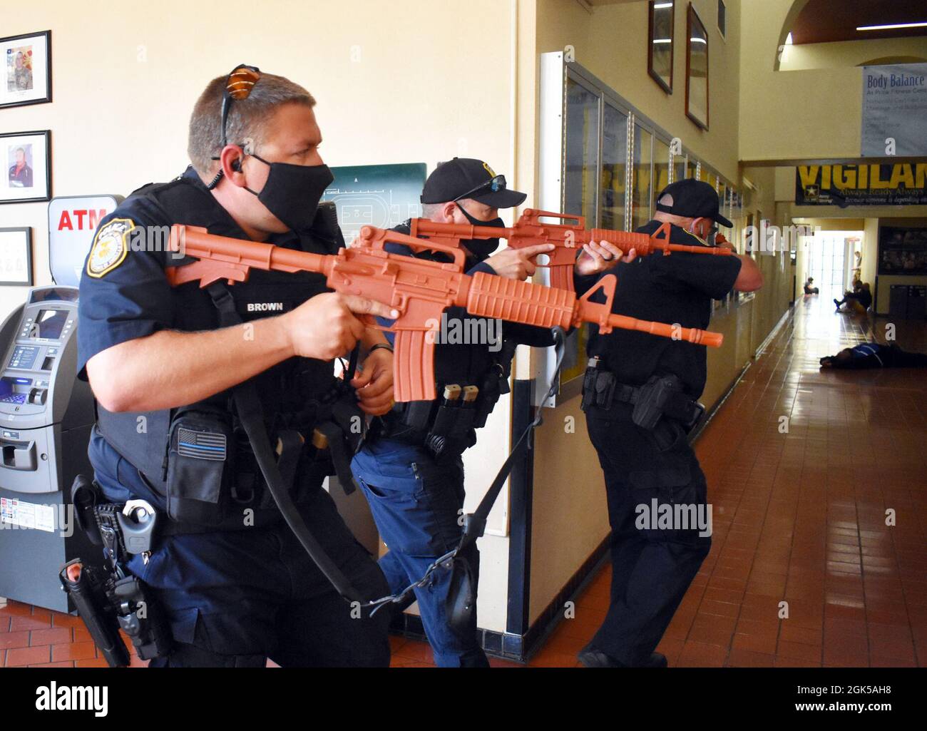 Members of the Presidio of Monterey Police Department participate in an