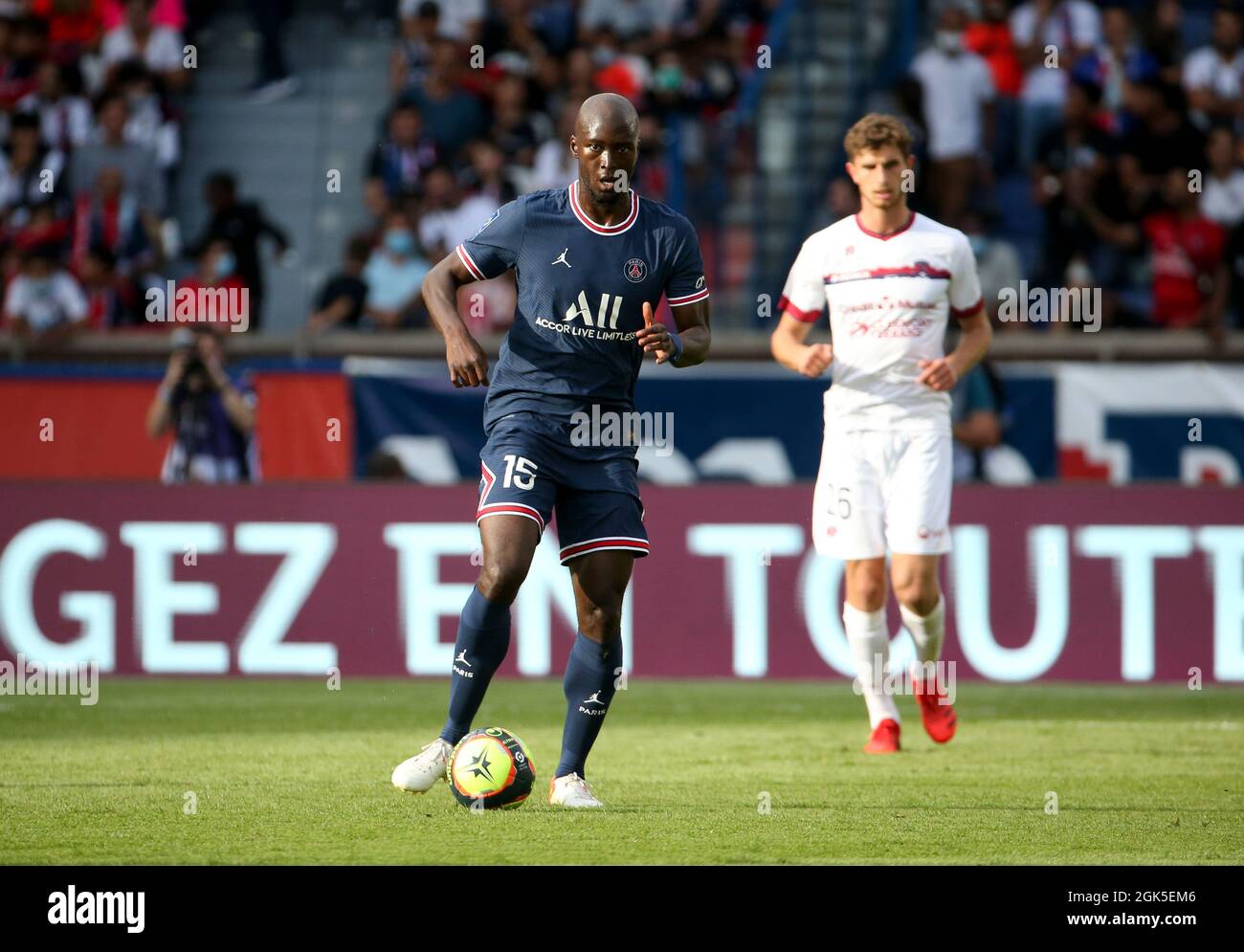 Danilo Pereira of PSG during the French championship Ligue 1 football match  between Paris Saint-Germain (PSG) and Clermont Foot 63 on September 11,  2021 at Parc des Princes stadium in Paris, France -