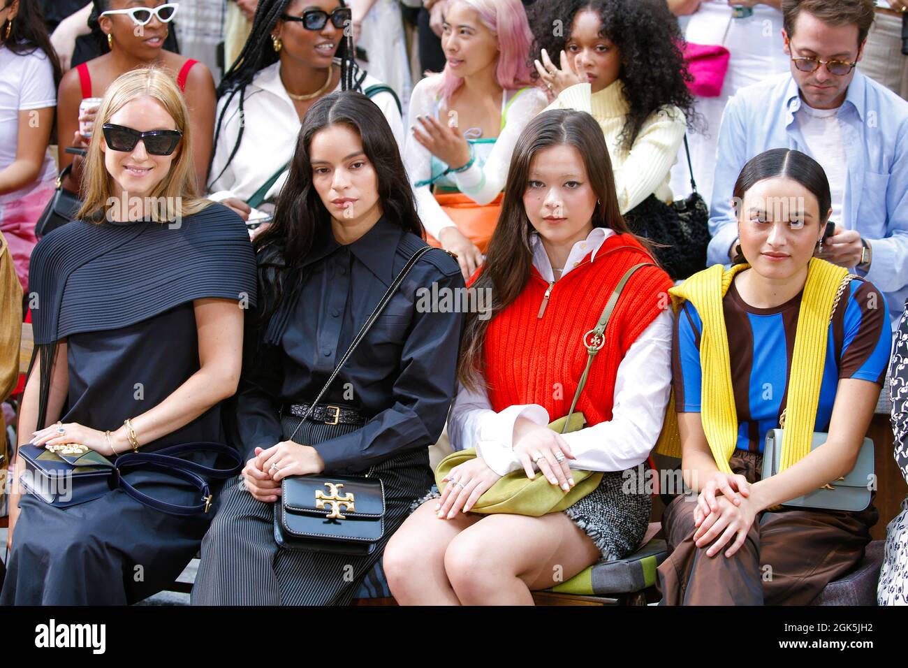 Guest, Coco Baudelle, Lukita Maxwell and Chase Sui Wonders at the Tory Burch  fashion show during Spring/Summer 2022 Collections Fashion Show at New York  Fashion Week in New York, NY on Sept.