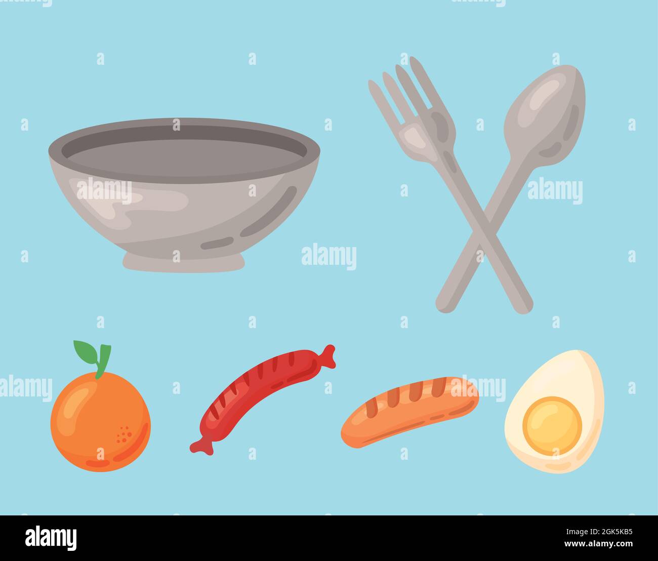 healthy food set six icons Stock Vector Image & Art - Alamy