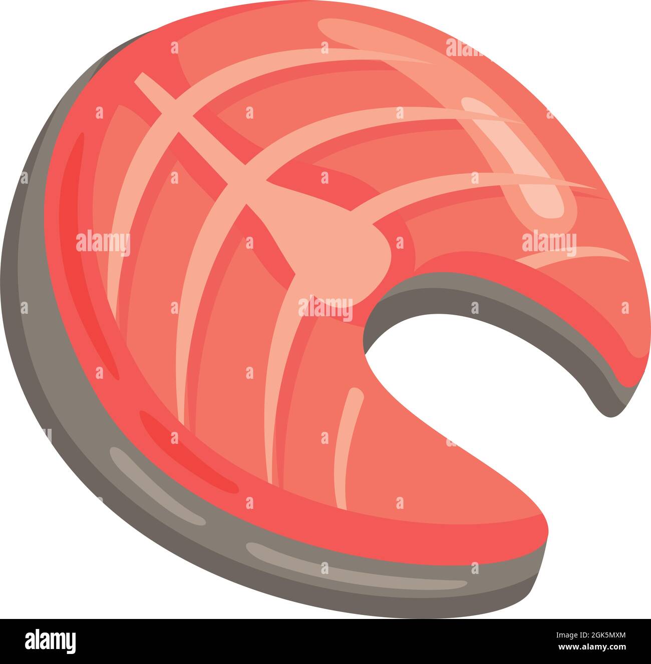 salmon steak food healthy icon Stock Vector Image & Art - Alamy