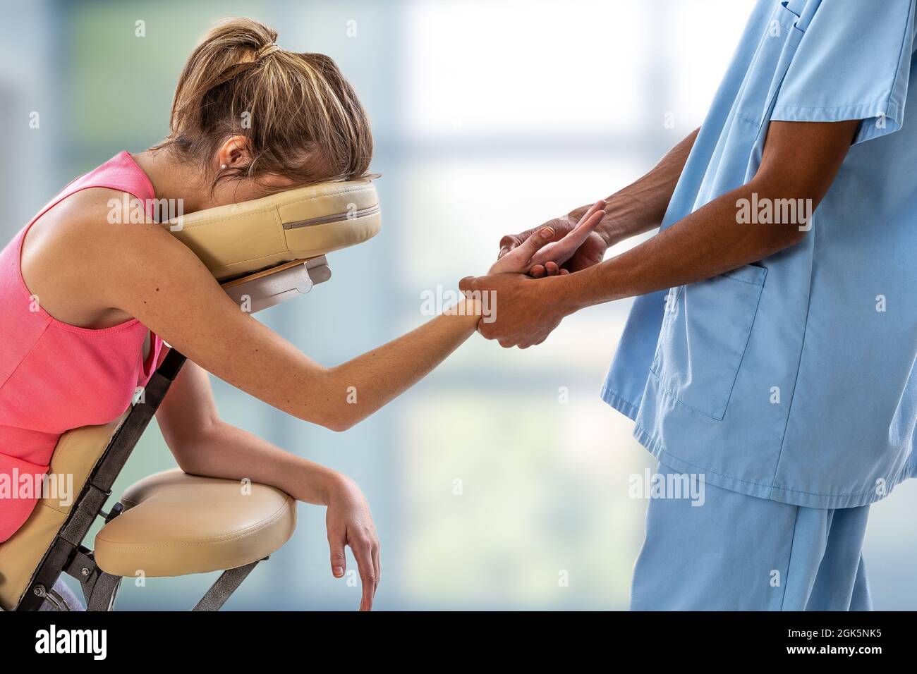 Person Getting Chair Message Man in massage chair hi-res stock photography and images - Alamy