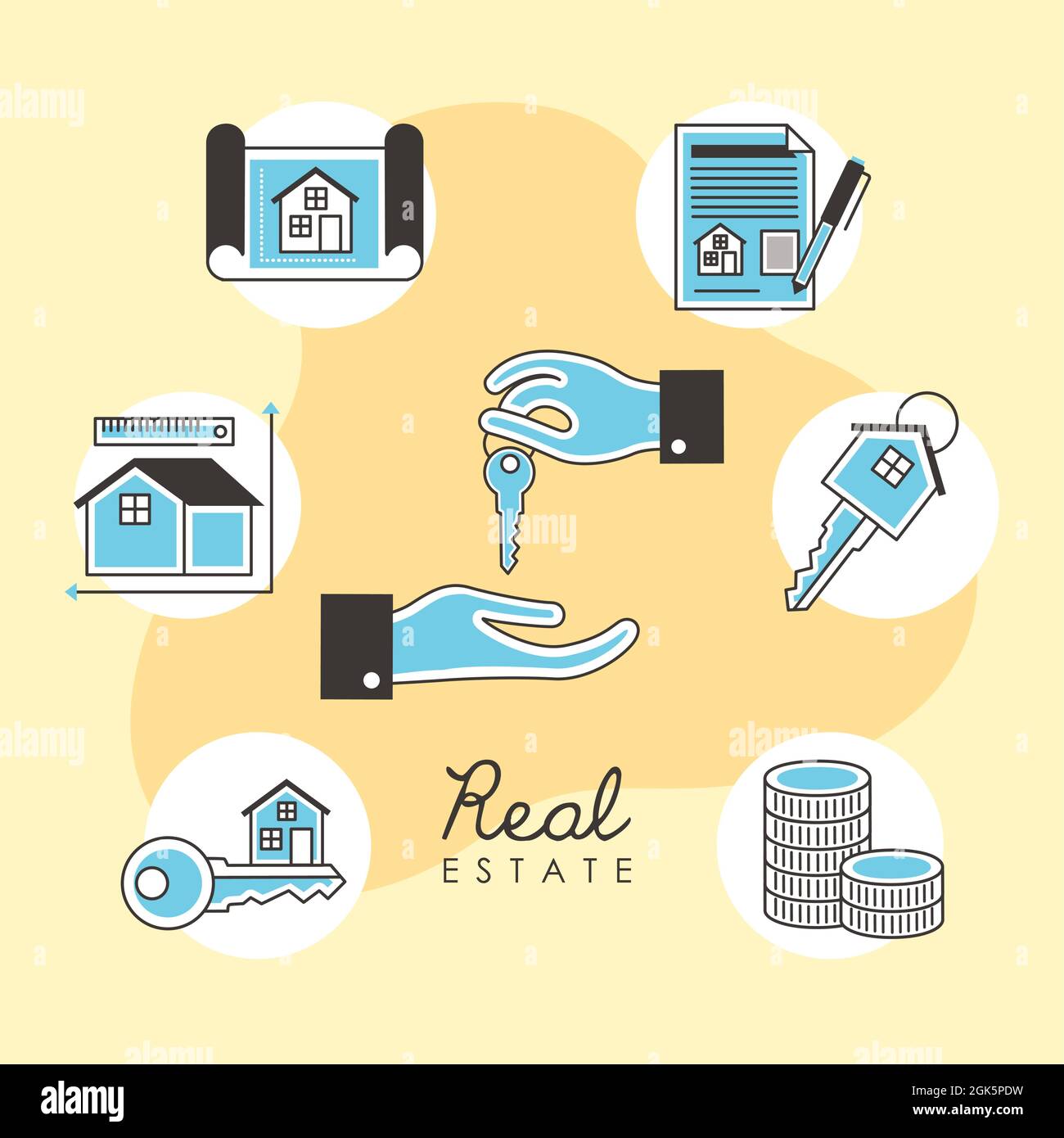 seven real estate set icons Stock Vector Image & Art Alamy