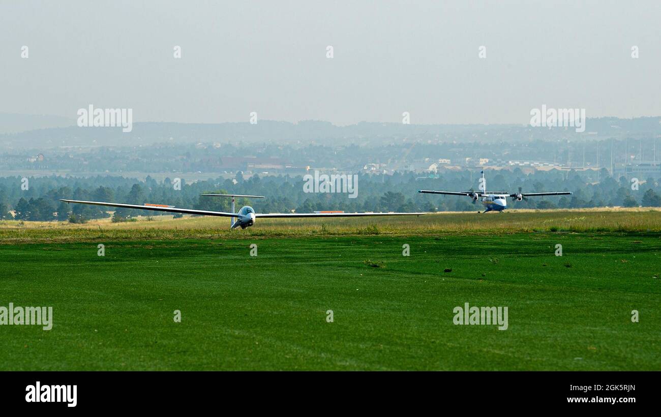 U.S. AIR FORCE ACADEMY, Colo. – A U.S. Air Force Academy glider lands ...