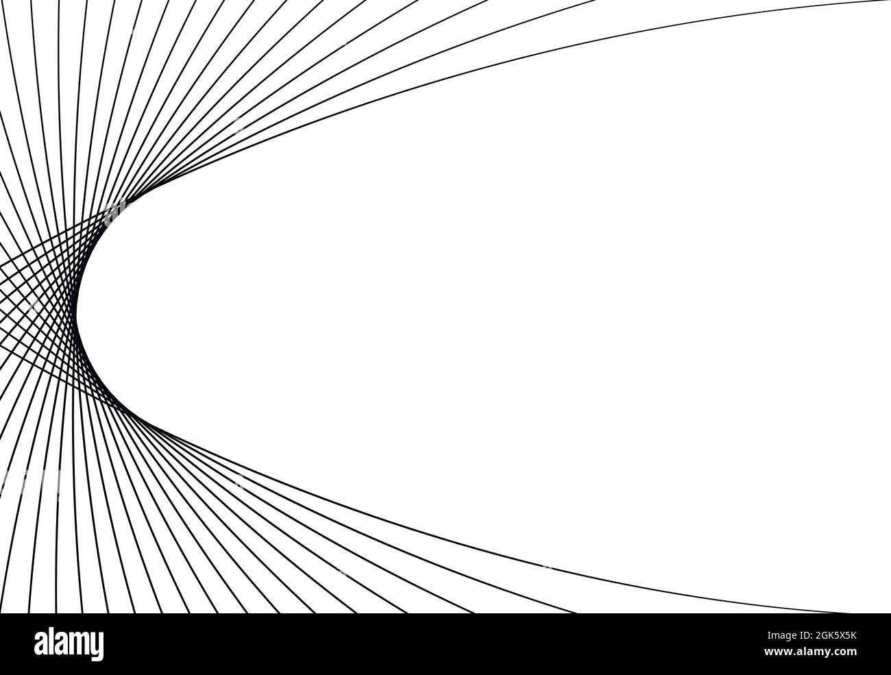 Abstract black diagonal striped background. Vector curved slanting, oblique lines texture Stock Vector