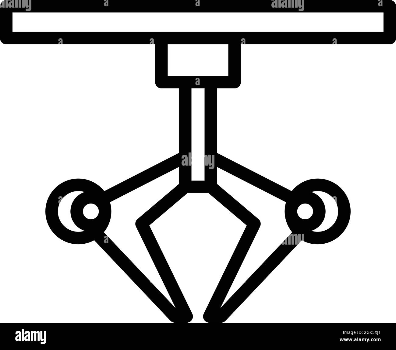 Arm machine icon outline vector. Robot hand. Machinery equipment Stock ...