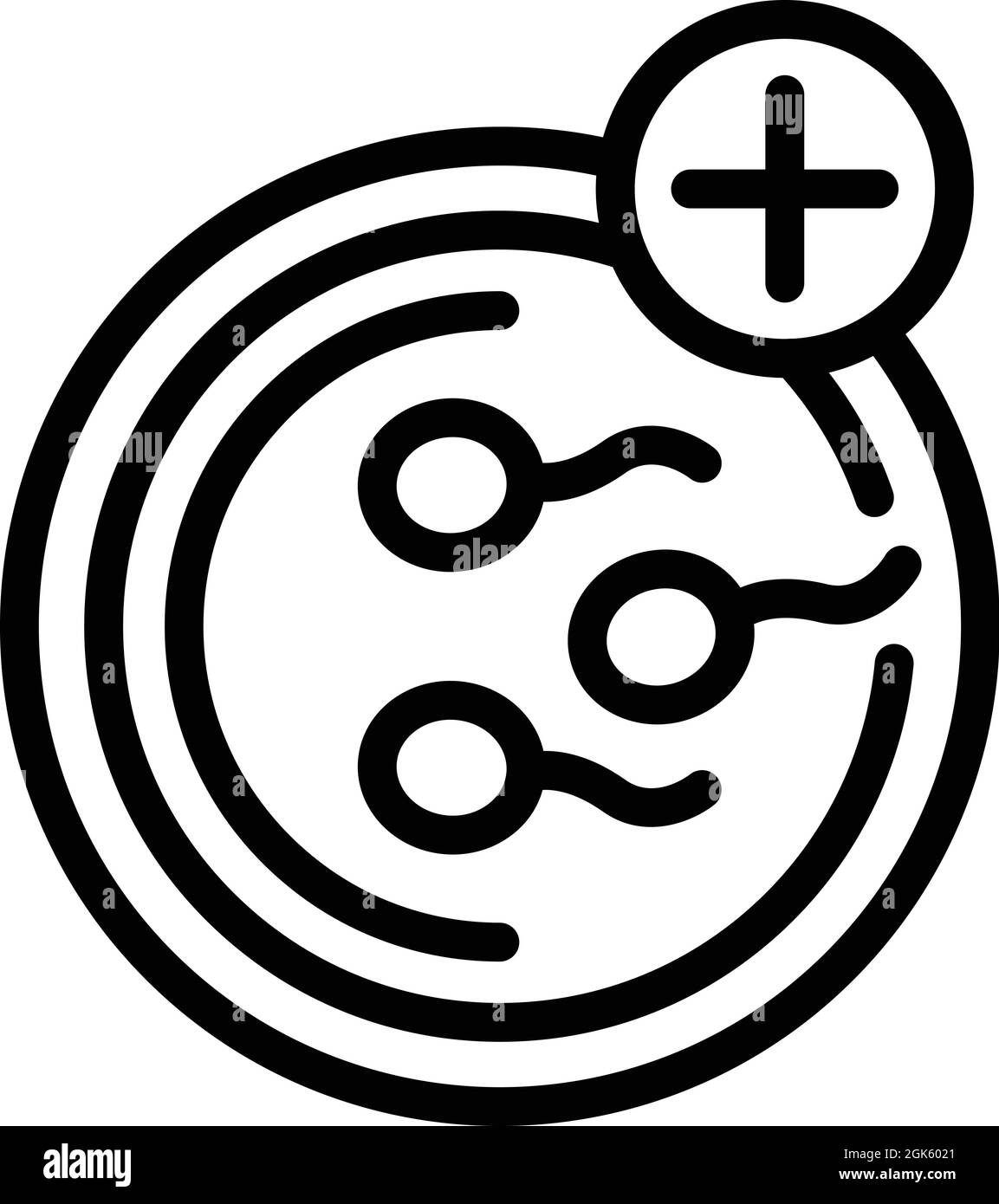 Vitro fertilization icon outline vector. Insemination embryo. Cell ...