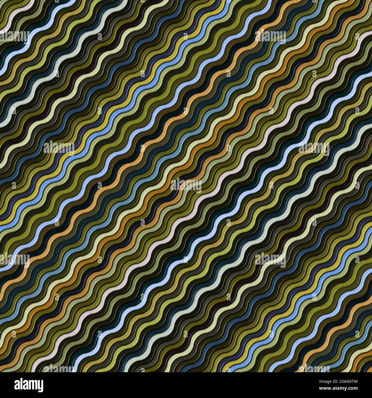 Beautiful composition of wavy stripes in different shades of green and ...