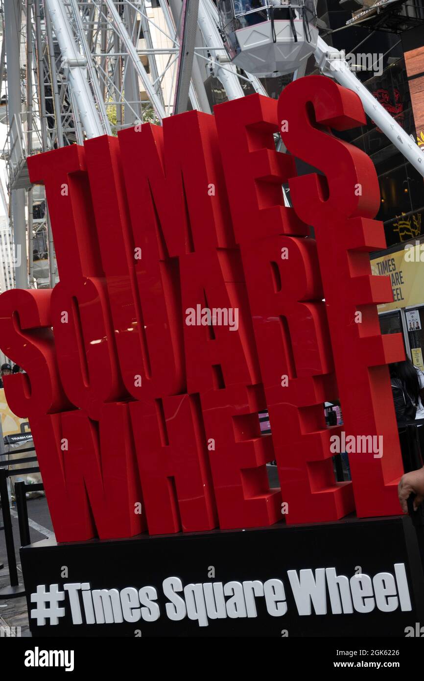 Times Square Ferris Wheel in New York City, USA Stock Photo