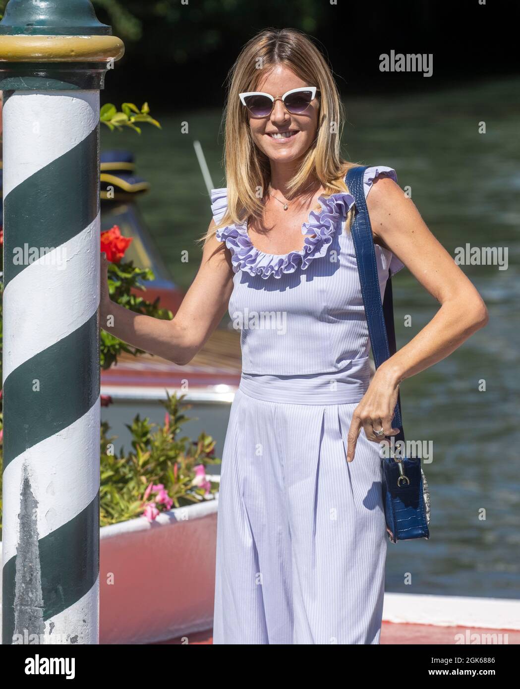 Elisabetta Pellini, Italian model and actress, arrives at The Excelsior Hotel during the 78th Venice film festival. Stock Photo