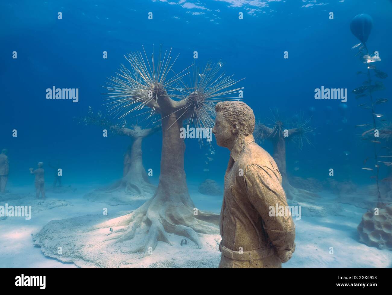 MUSAN Museum of Underwater Sculpture in Ayia Napa, Cyprus Stock Photo