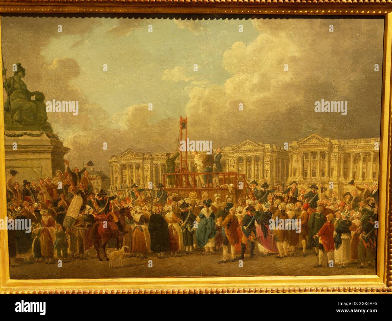 une exécution capitale place de la Révolution – vers 1793 Stock Photo