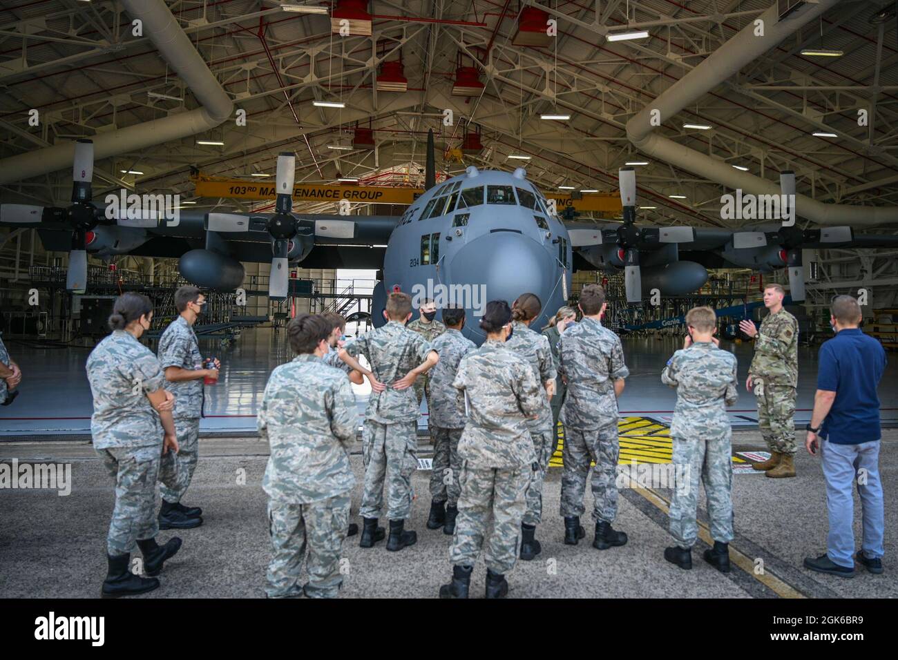 U.S. Air Force 2nd Lt. John Lane (right), assigned to the 103rd