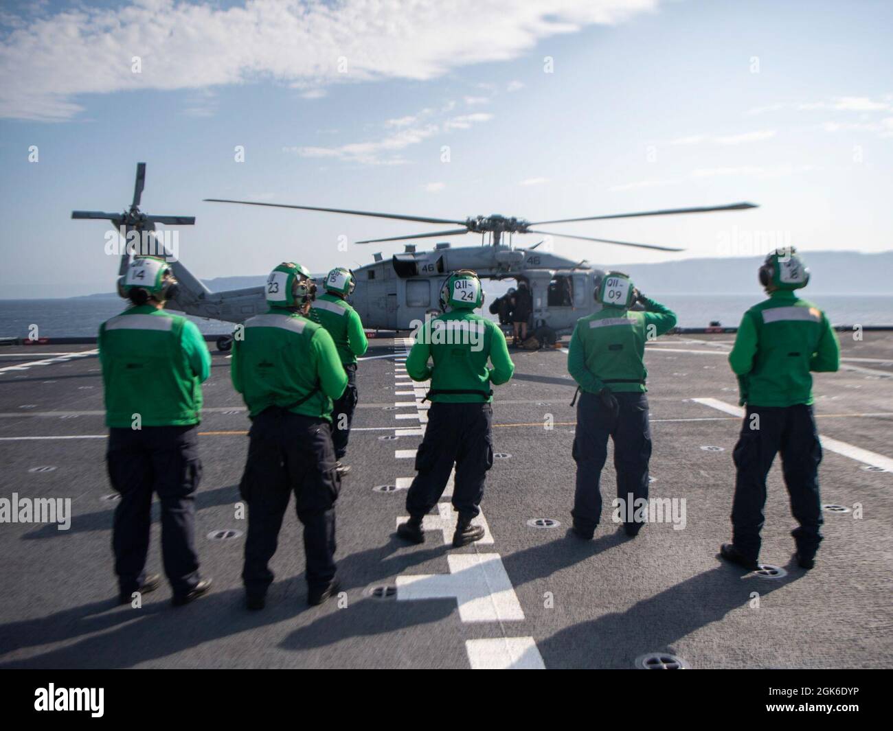 210814-N-WY048-1247; PACIFIC OCEAN (Aug. 14; 2021) – Sailors; assigned ...