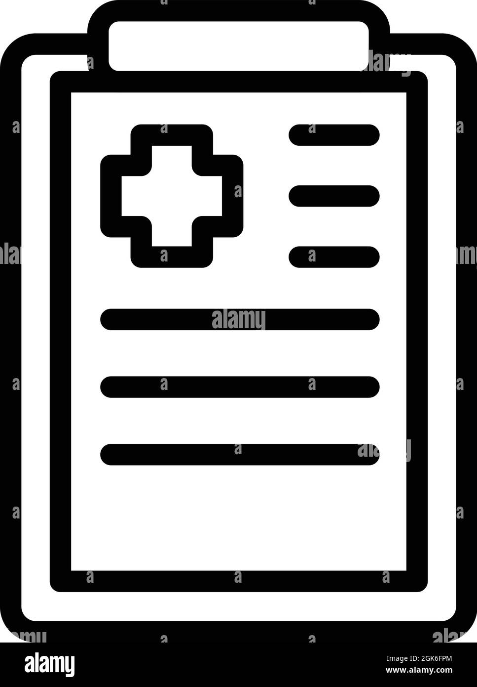 Medical clipboard icon outline vector. Health document. Doctor