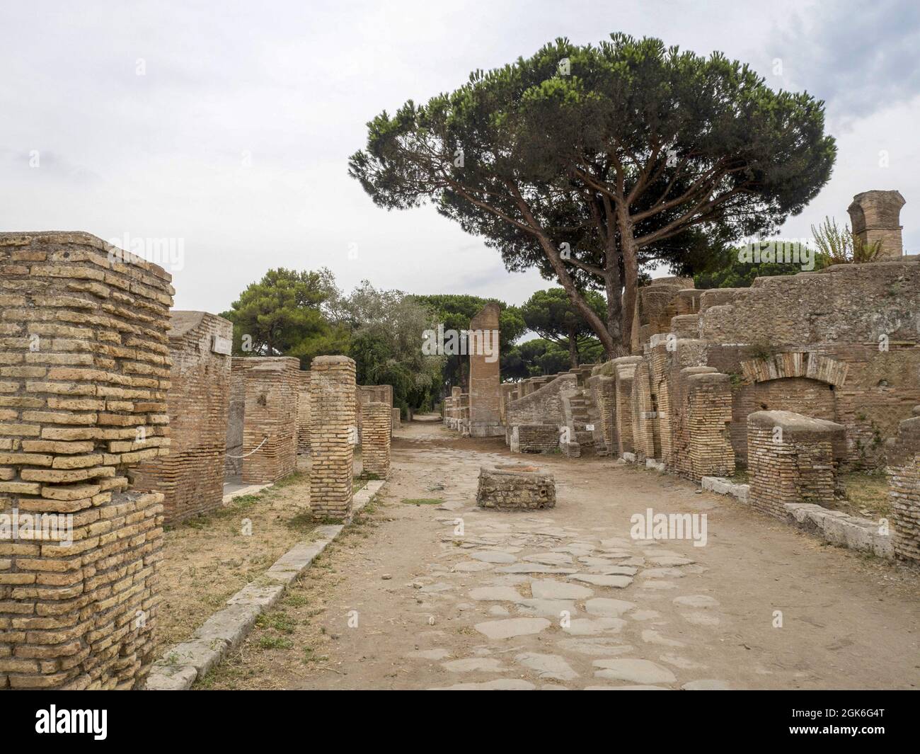 old ancient ostia archeological site ruins Stock Photo - Alamy