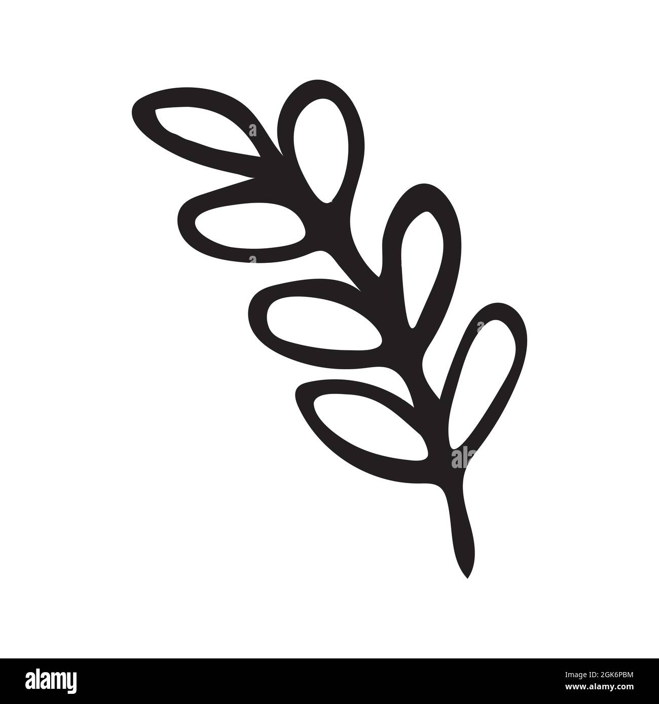 Leaf twig sprig Black and White Stock Photos & Images - Alamy