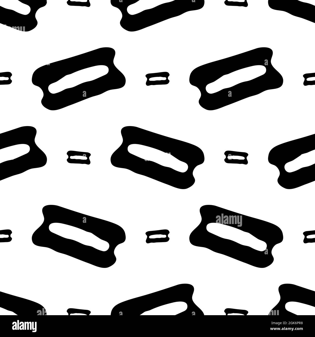 Seamless pattern with hand drawn cookies. Doodle style vector illustration isolated on white background. For interior design, wallpaper, packaging, po Stock Vector
