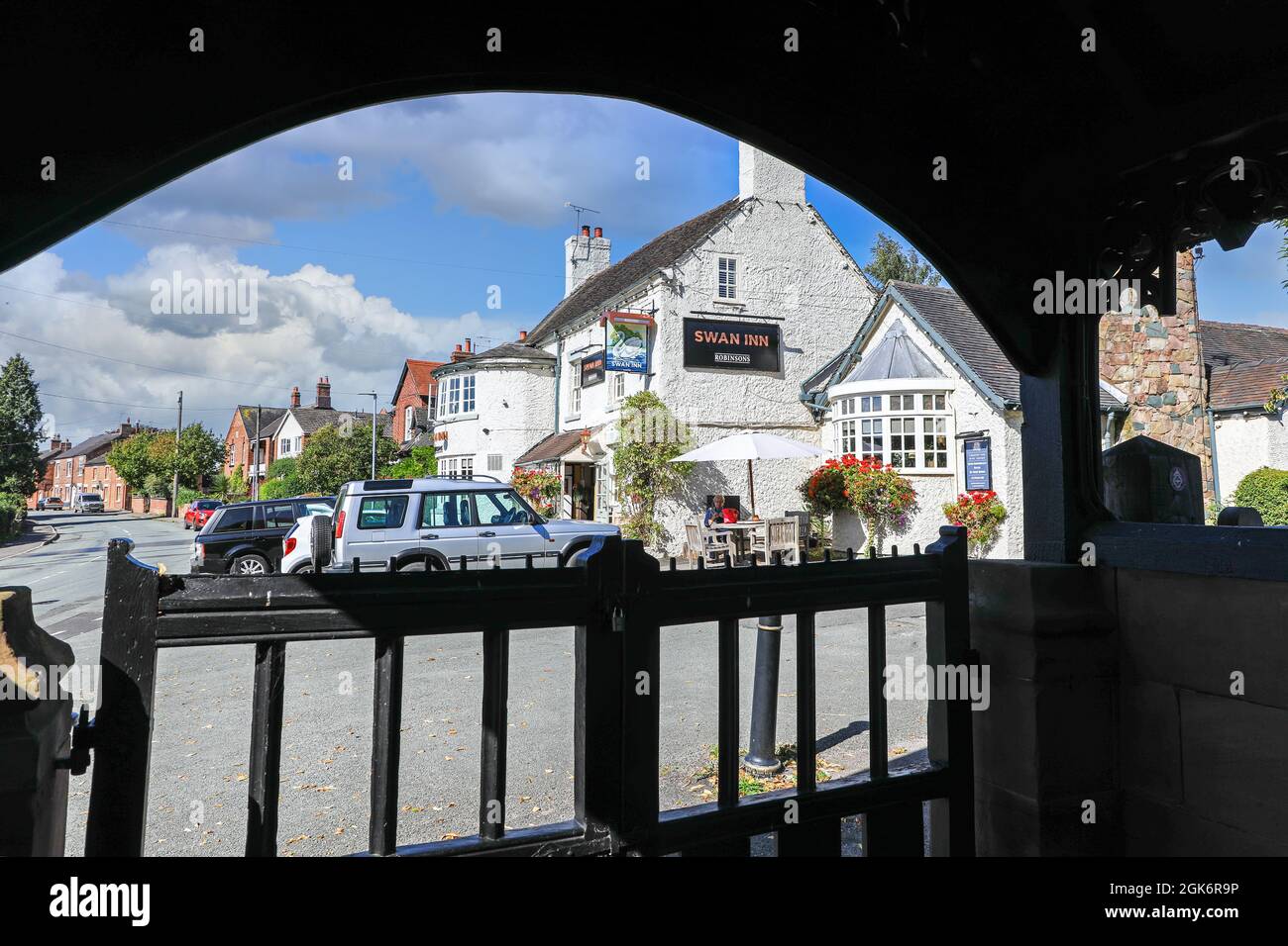 The Swan Inn, pub or public house in the village of Wybunbury, Cheshire