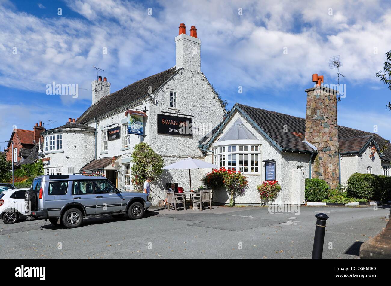 The Swan Inn, pub or public house in the village of Wybunbury, Cheshire