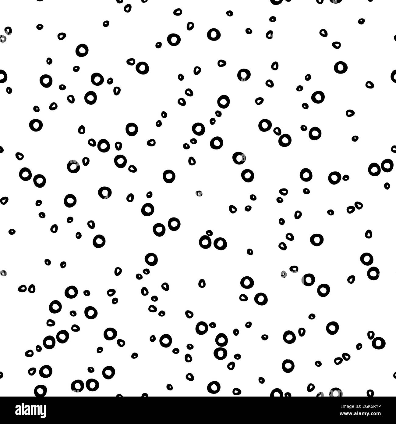 Seamless pattern with hand drawn circles. Doodle style vector ...