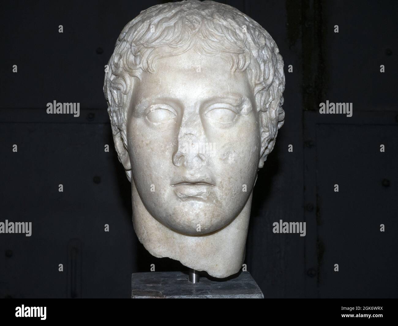 Hercules old roman marble statue detail Stock Photo Alamy