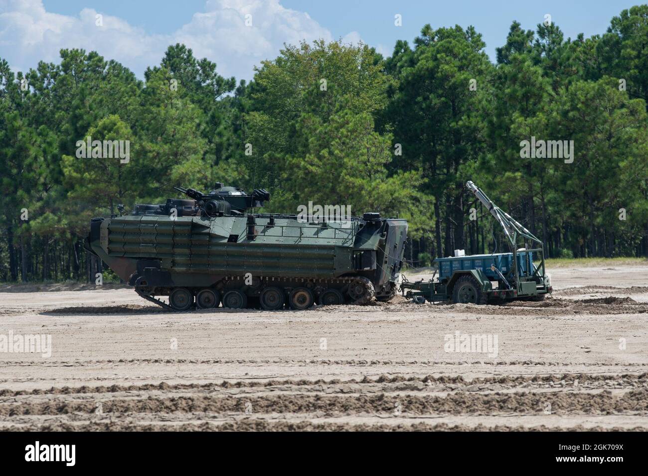 5X7 PHOTOGRAPH Marine Corps armored vehicle Mine Clearing Land Charge MCLC 
