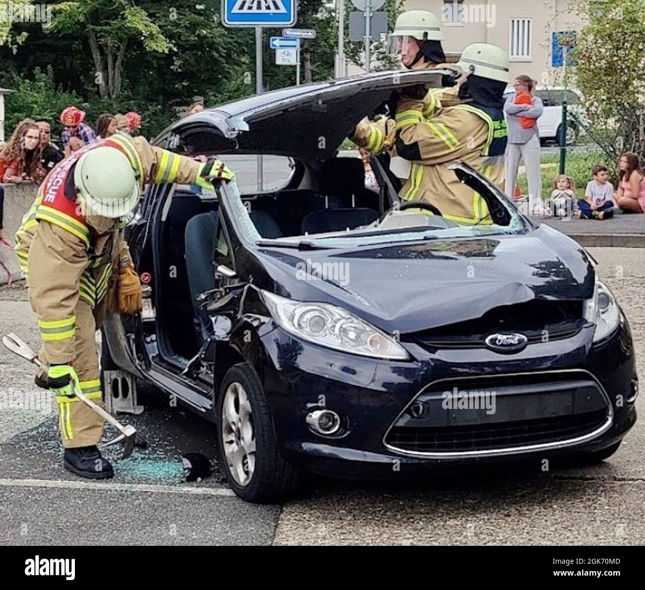 The Jaws of Life demonstration was a favorite among guests at the First