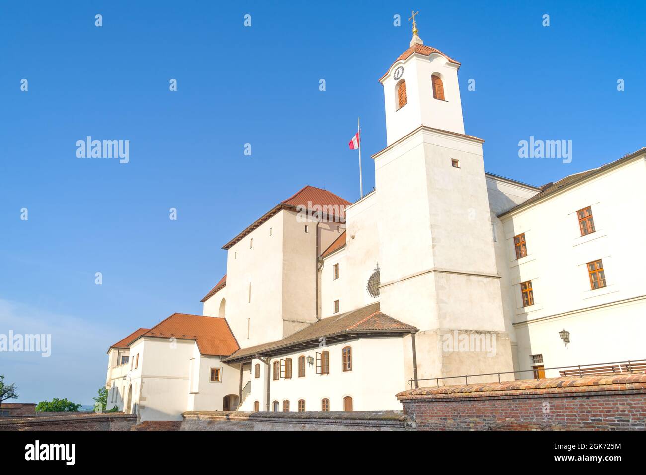 At the old castle of Spielberk on a sunny April morning. Brno, Czech Republic Stock Photo