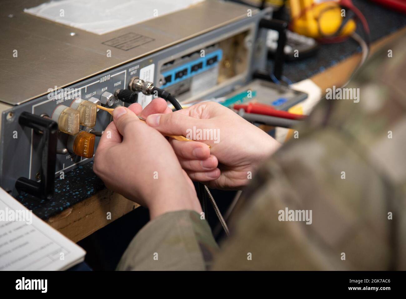U.S. Air Force Airman 1st Class Kyle Fultz, a radar, airfield and