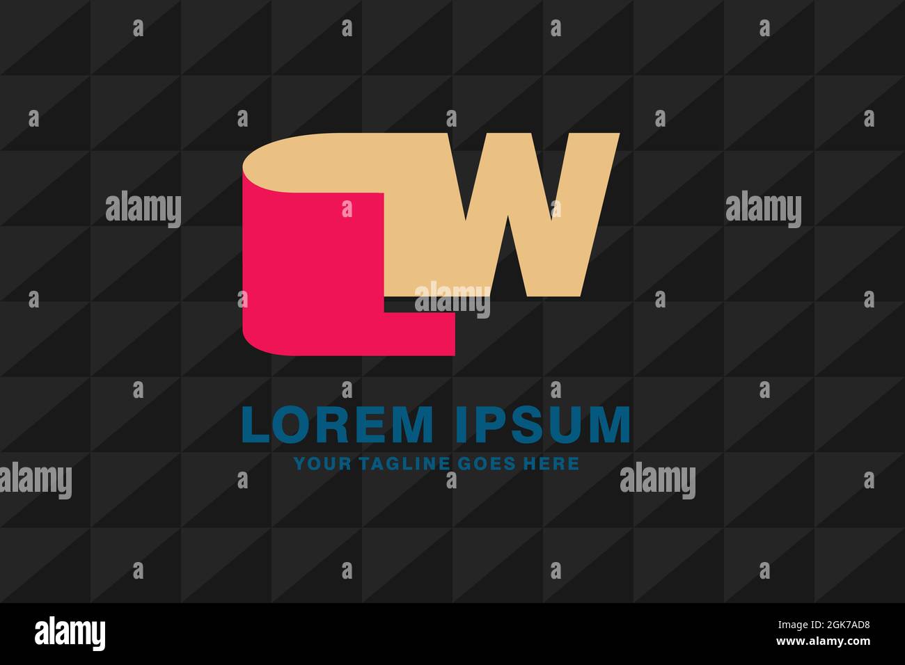 logotype combination letter L and W monogram logo concept and letter ...