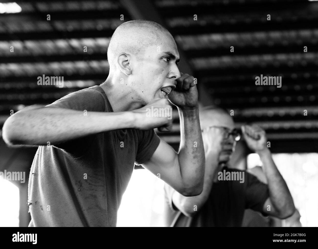 Recruits with Fox Company, 2nd Recruit Training Battalion complete